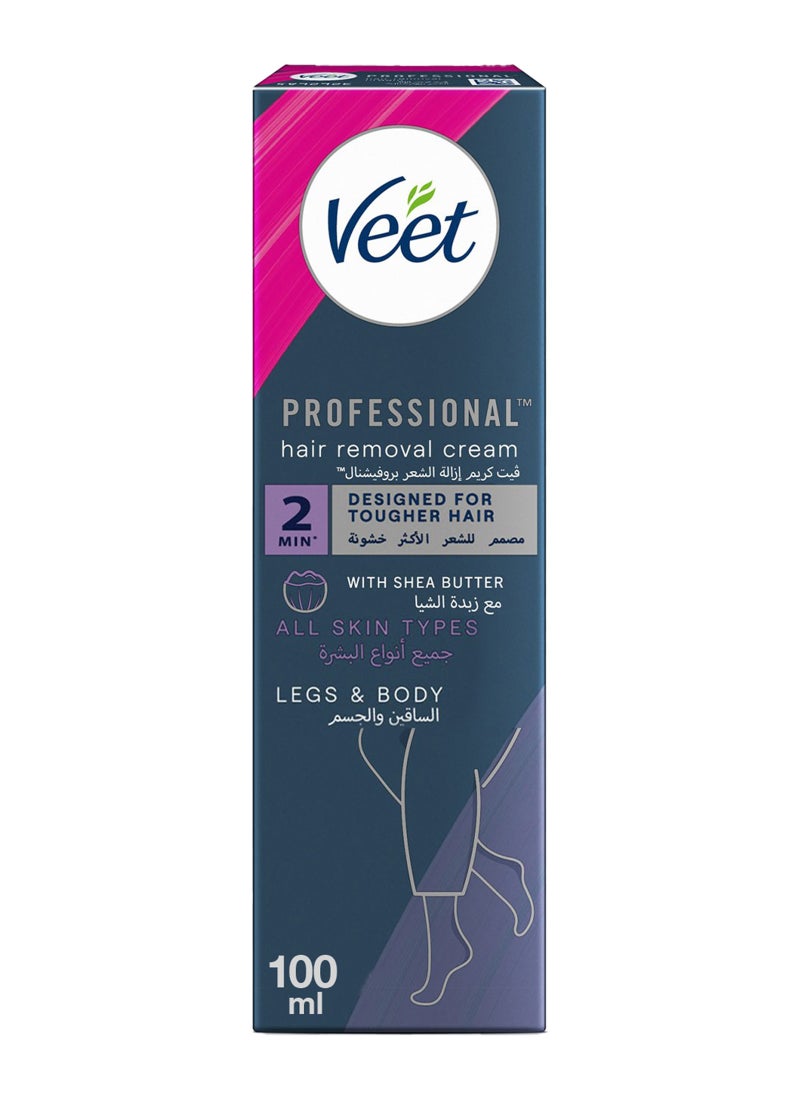 Veet Professional Hair Removal Cream, Legs & Body With Shea Butter Scent - Image 1