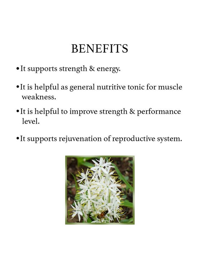 Bixa Botanical Safed Musli Extract (Chlorophytum Borivilianum) 30% Saponin 60 Veg Capsules (450mg) | Supports Strength & Energy | Improve Strength & Performance Level - Image 4
