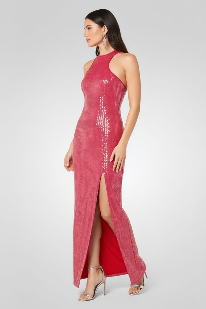 MISSONI Women Sequins Maxi Party Dress, Red - Image 2
