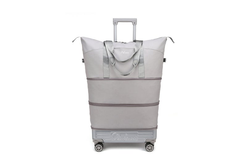 Generic Cross-border large-capacity travel bag pulley long and short-distance travel luggage bag portable universal wheel business storage luggage bag Grey 