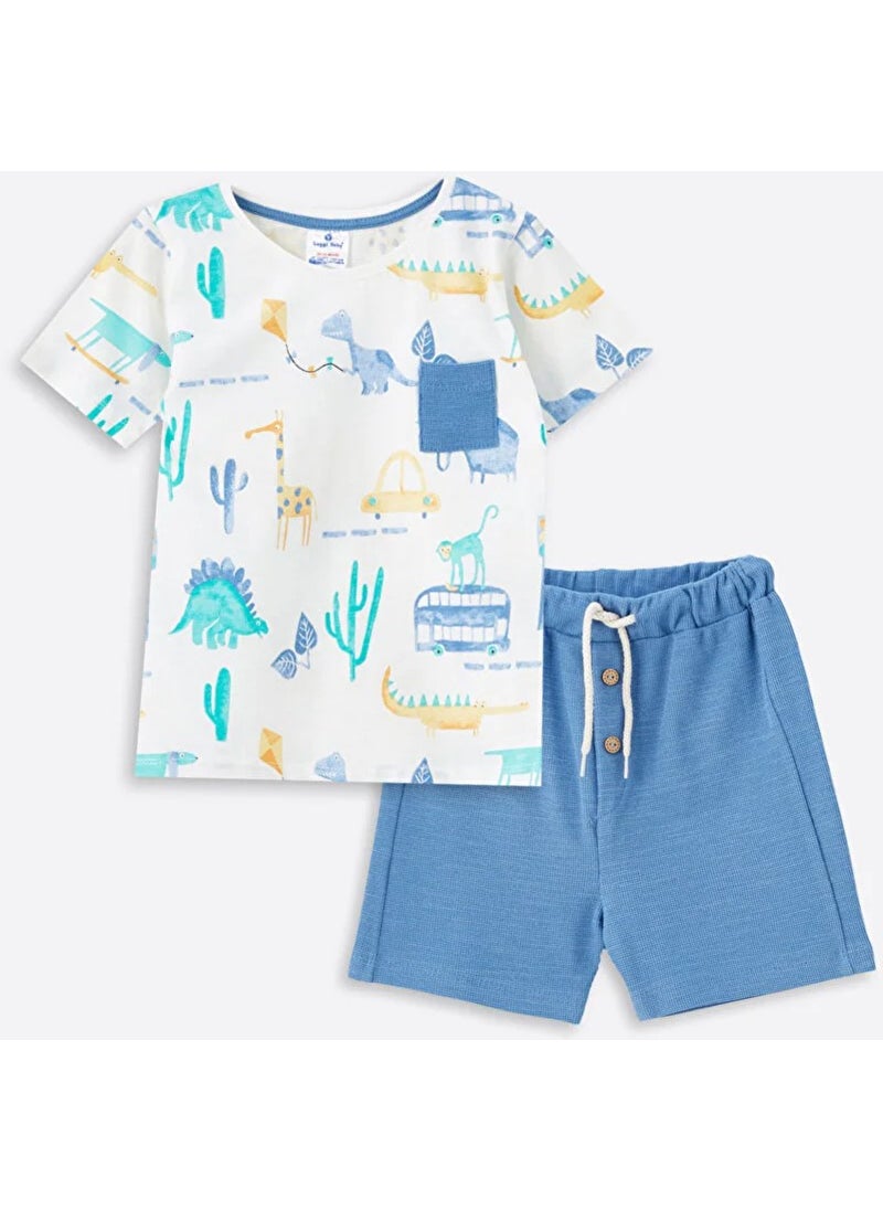 Baby Boy Waffle Patterned Shorts Set 1-4 Years Blue - pzsku/ZCFB33AD26A0CFEE33A2FZ/45/_/1733941220/3df143ef-178f-479f-bafe-bc1ea2319703