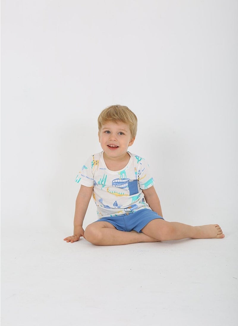 Baby Boy Waffle Patterned Shorts Set 1-4 Years Blue - pzsku/ZCFB33AD26A0CFEE33A2FZ/45/_/1733941240/214e881a-ccfb-4bb5-b4cb-4fcbd512920b