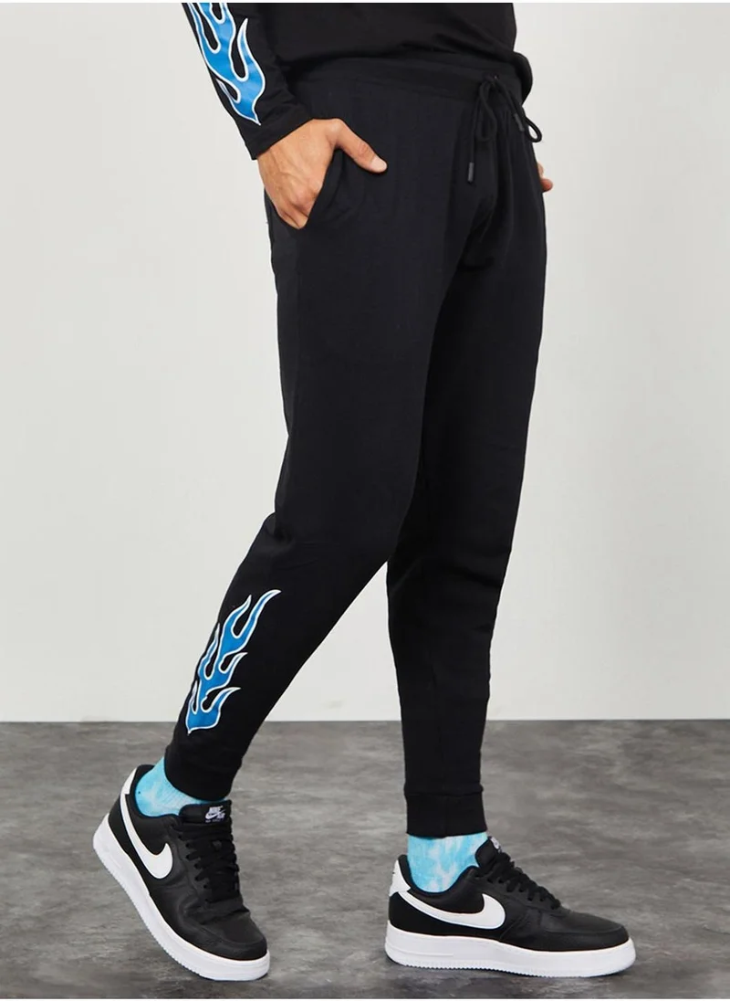 Styli Print Detail Sweatpants