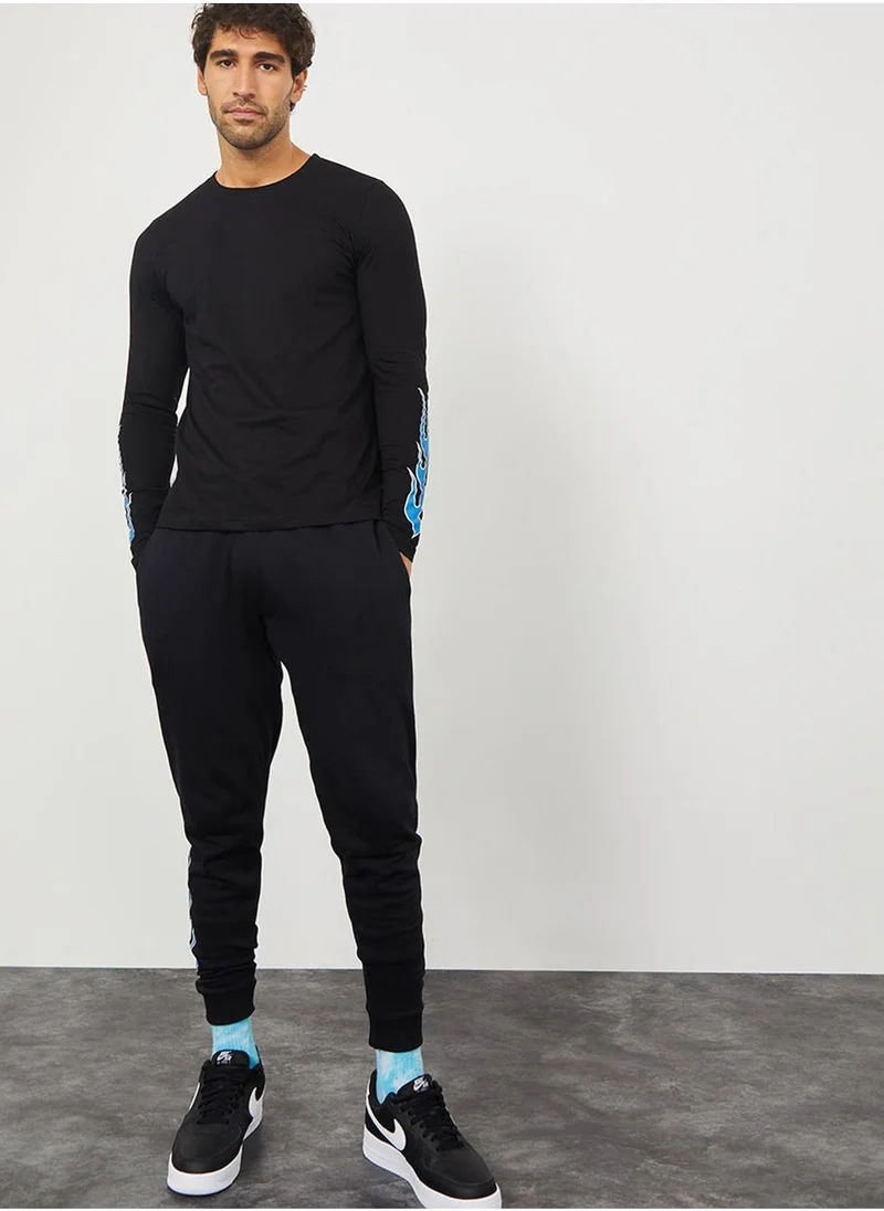 Styli Print Detail Sweatpants