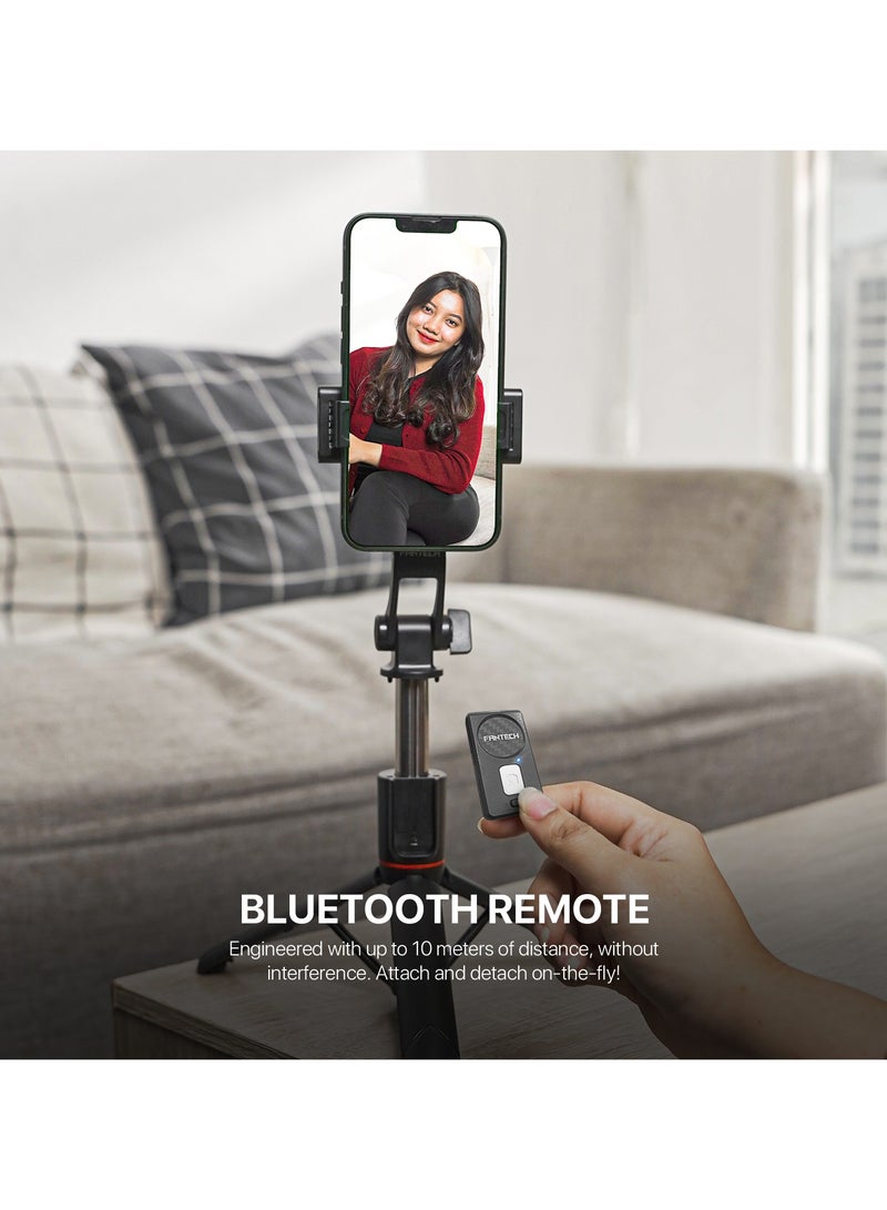 FANTECH Selfie stick tripod, retractable, 360° rotation, wireless remote control, detachable phone holder, lightweight and portable, compatible with iPhone, Samsung, Android, perfect for travel and video blogging - Image 4