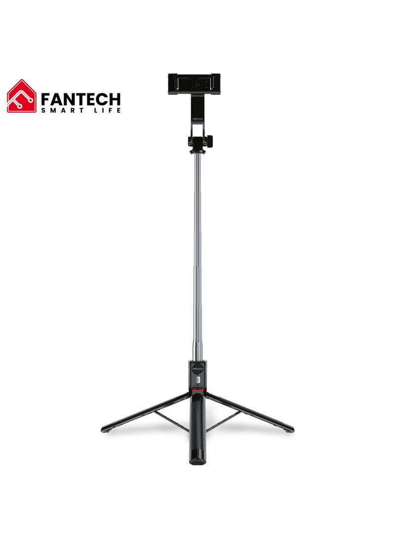 FANTECH Selfie stick tripod, retractable, 360° rotation, wireless remote control, detachable phone holder, lightweight and portable, compatible with iPhone, Samsung, Android, perfect for travel and video blogging - Image 5