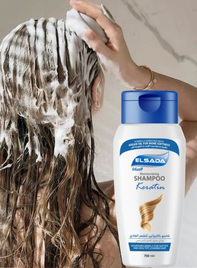 Elsada 6 Pieces Shampoo Keartin For Normal Hair 750ML - Image 2