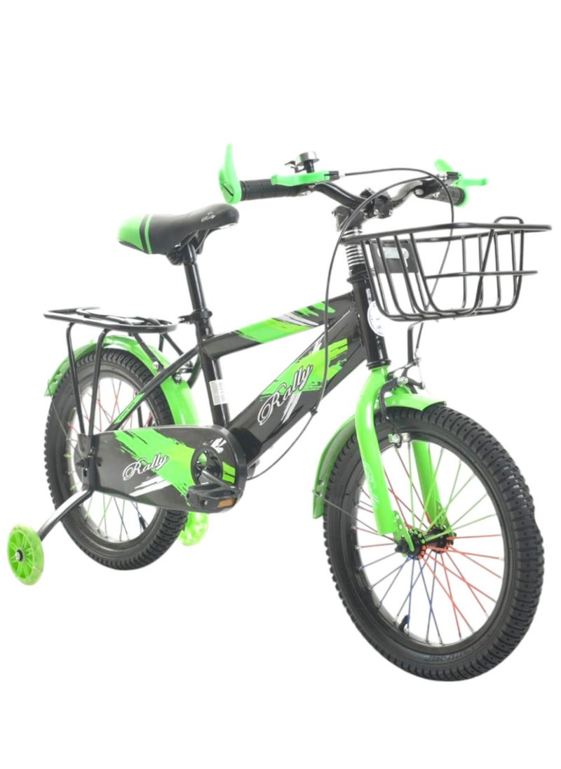Toy Box - Children's Bicycle For 5-8 Years Old Kids Bike with Training Wheels and Basket, 16 Inch Cycle, High Carbon Steel Frame, Adjustable Seat, Smooth Bearings, Safe and Stable - Image 1