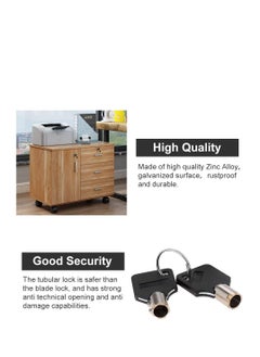 ROBUSTLINE Robustline cupboard Lock Tubular Cam Lock with 7/8" Cylinder and Chrome Finish.  - Image 2