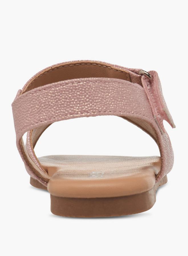 JUNIORS Girls Bow Applique Hook and Loop Sandals - Image 4