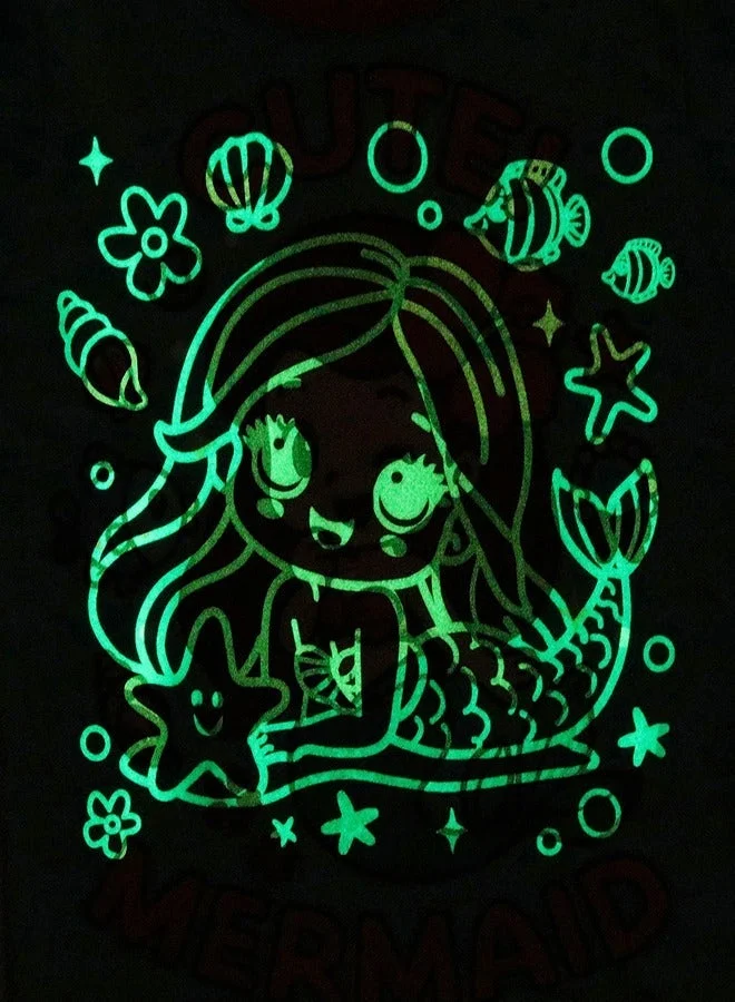 بيبي كلو Cute Mermaid Glow in the Dark Pajama Set for Girls