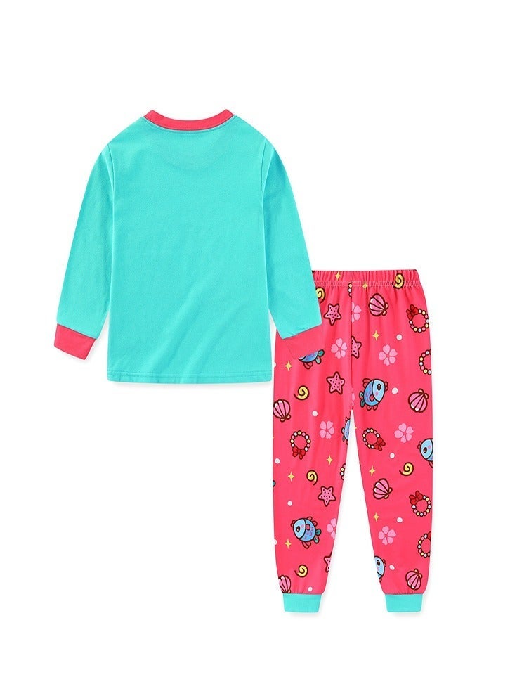 babyqlo Cute Mermaid Glow in the Dark Pajama Set for Girls - Image 5
