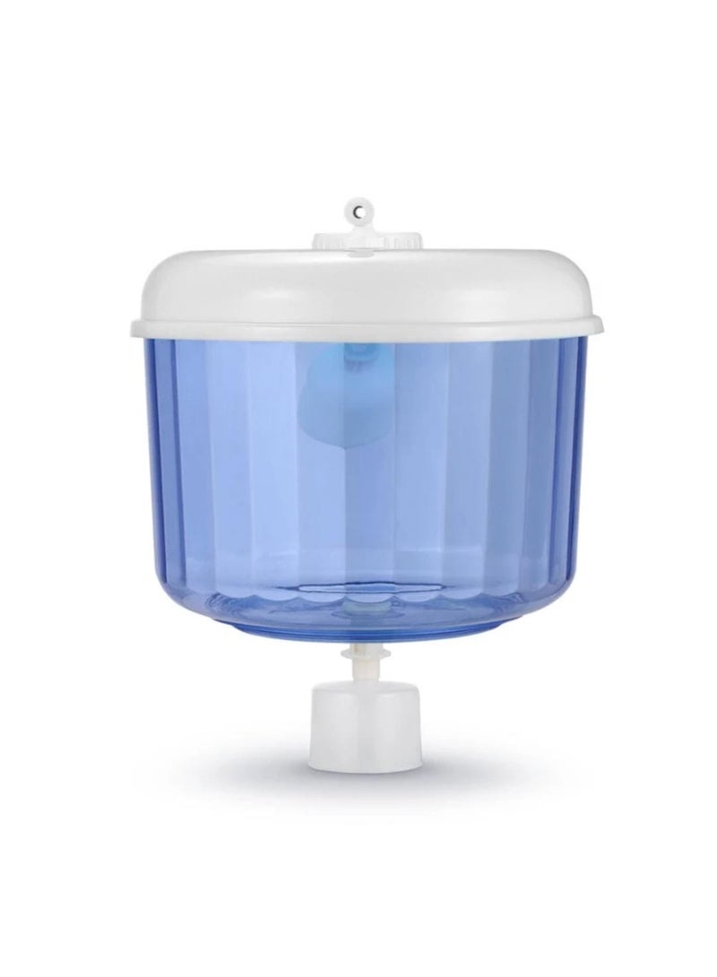 8L Water Dispenser Plastic Jar with Float Valve, RO tank, Leakproof Water Bottle for Home & Office Use | Water Dispenser Pot, Blue, White - Image 1