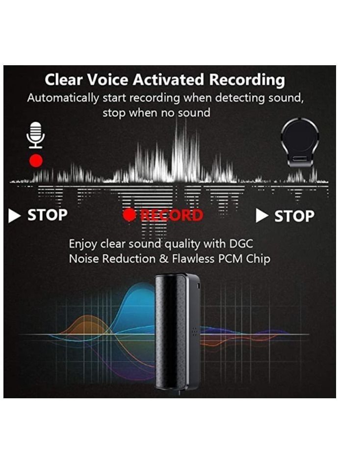 Mini Voice Activated Recorder, 32GB Super Long 800 Hours Recording Capacity, 3200mAh Battery, 365 Standby, Audio Sound Recording Continuous Listening Device w/Strong Magnetic