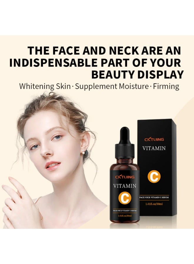 CKTUING Vitamin C Serum for Face & Neck – Brightening & Anti-Aging Serum for Dark Spots, Freckles, Wrinkles, Fine Lines – Hydrating Skin Care, 30ml - Image 3