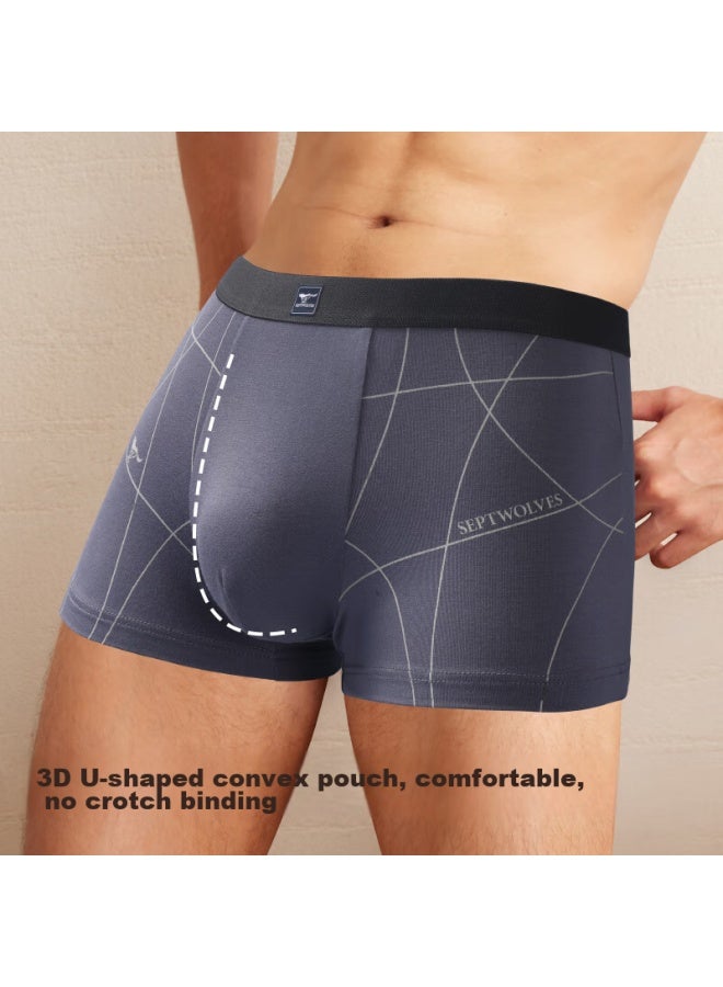 Septwolves Septwolves Men's Underwear, Ice Silk Antibacterial Boxer Briefs, Comfortable Breathable Men's Underpants, 3-pack  - Image 4