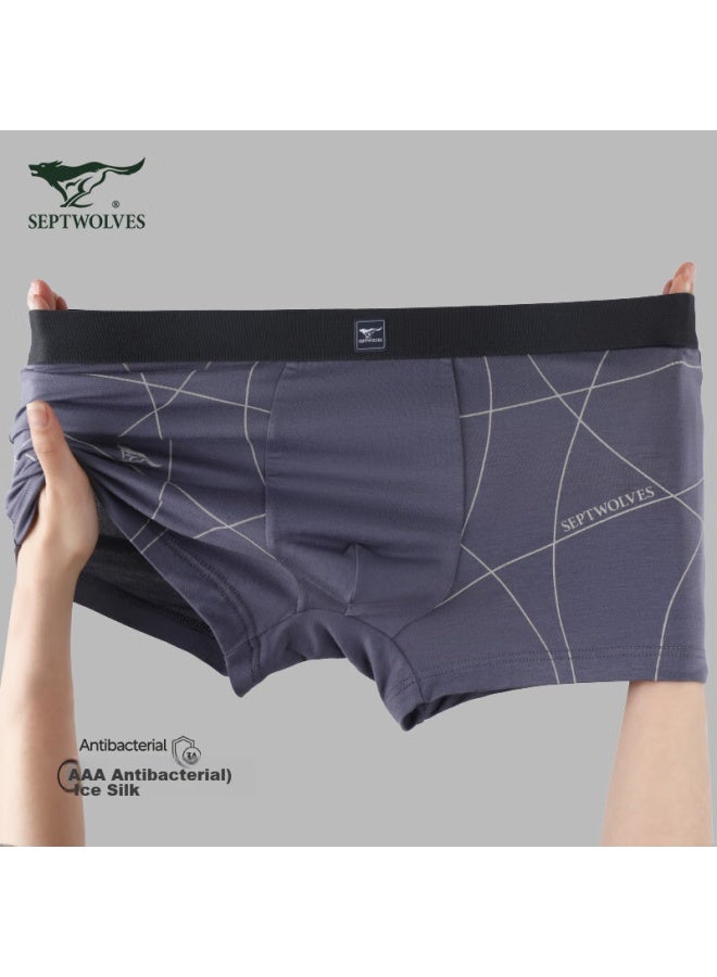 Septwolves Septwolves Men's Underwear, Ice Silk Antibacterial Boxer Briefs, Comfortable Breathable Men's Underpants, 3-pack  - Image 2