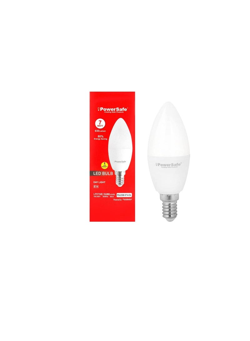 باور سيف PowerSafe موفر للطاقة 7 وات LED شمعة حامل E14 مع حماية من زيادة التيار | ESMA المعتمدة حزمة من 10 (أبيض) - Image 3