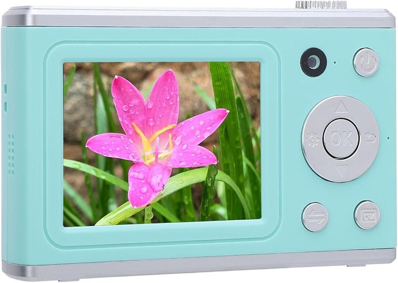 كاميرا رقمية خضراء 48 ميجابكسل عدسة أمامية وخلفية شاشة IPS 2.4 بوصة بطارية طويلة العمر ضوء فلاش مدمج مثالية لتصوير مدونات السفر - Image 4