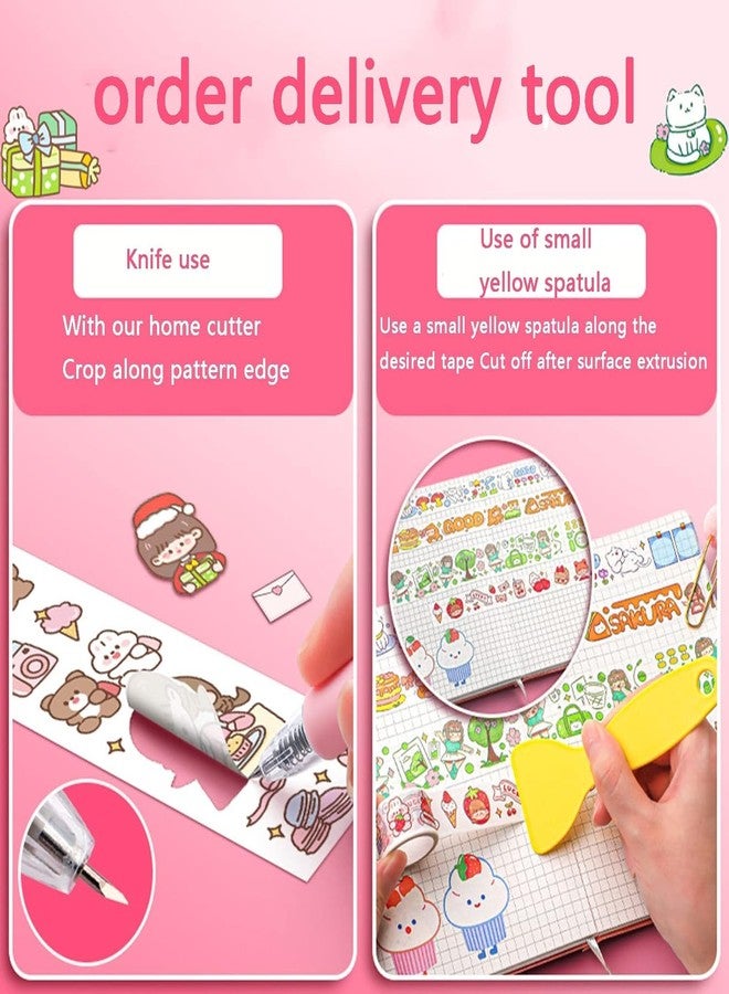SAMVARDHAN Washi Tape Set, 100 Pcs Set Cute Washi Tape Kit, Designer Decorative Masking Tapes for DIY Crafts Arts Scrapbooking Bullet Journal Planners, Stationary Items (University) - Image 5