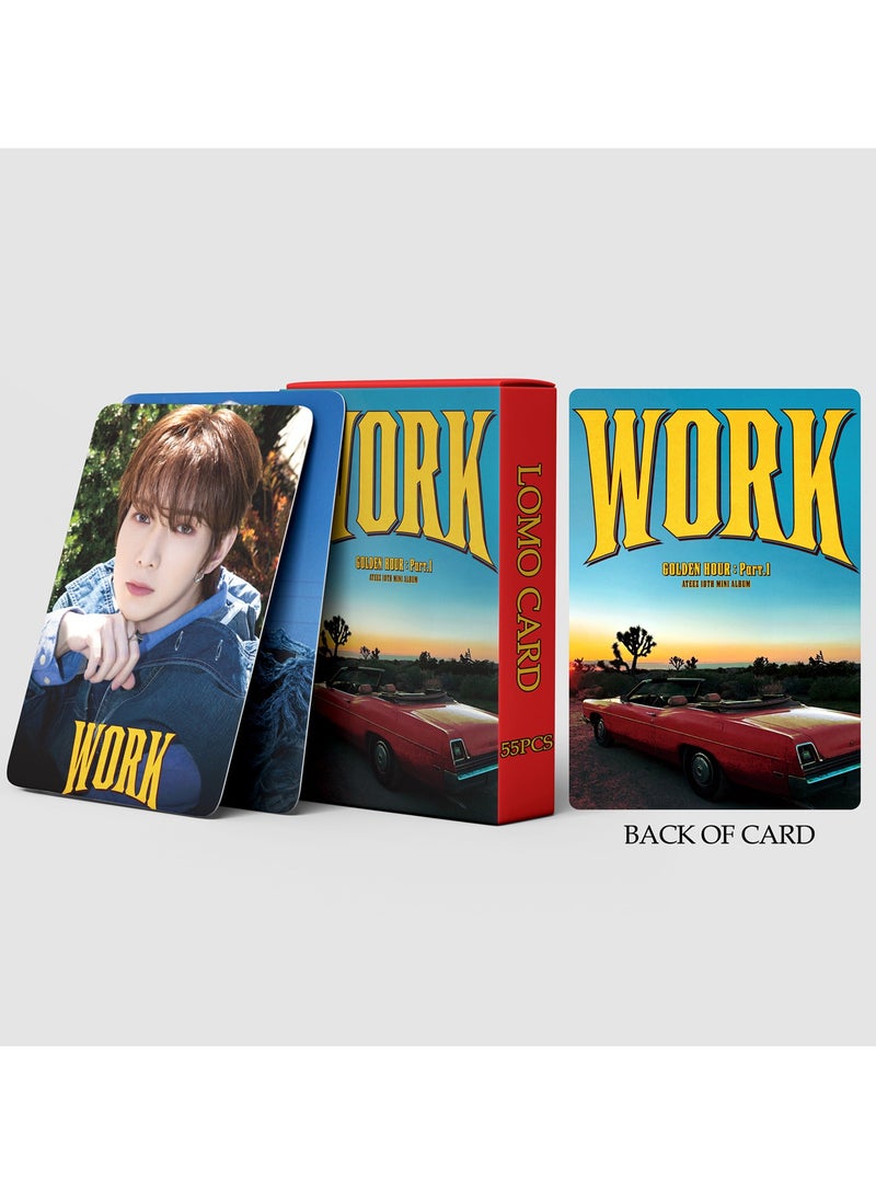 Generic 55 Piece ATEEZ New Album Golden Hour: Part.1 Lomo Card  - Image 3