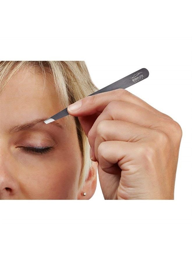 Tweezer Set for Eyebrows Chin Hair Splinters and Ingrown Hairs - Precision Tweezers for Facial Hair Removal