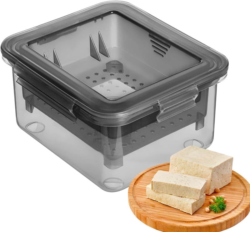 THW® Tofu Press Food Grade Tofu/Paneer Making Tools Homemade Tofu Tools Quick Excessive Water Removal Easy Tofu Drainer Press, Dish Washer Safe can be Used Home and Commercial use - Image 1