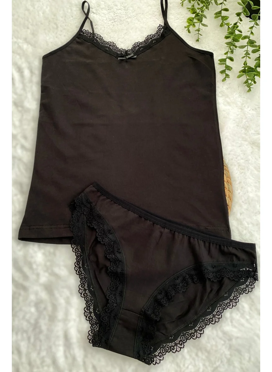 كوتا Rope Suspender Undershirt Panties Set