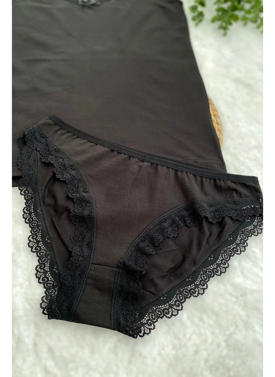 KOTA Rope Suspender Undershirt Panties Set