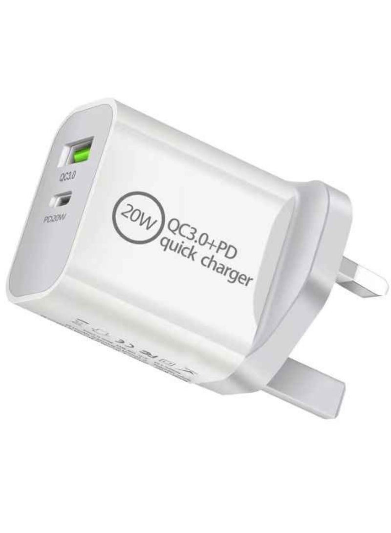 Dual Port Wall Charger White - Image 1