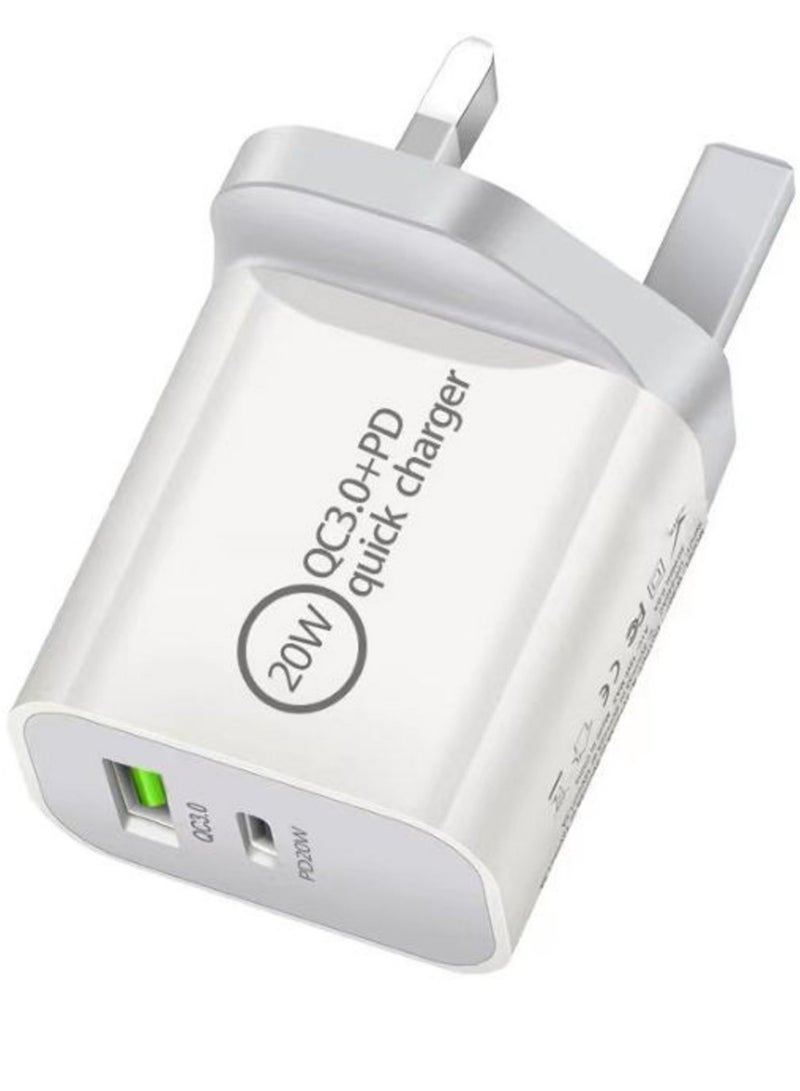 Dual Port Wall Charger White - Image 3