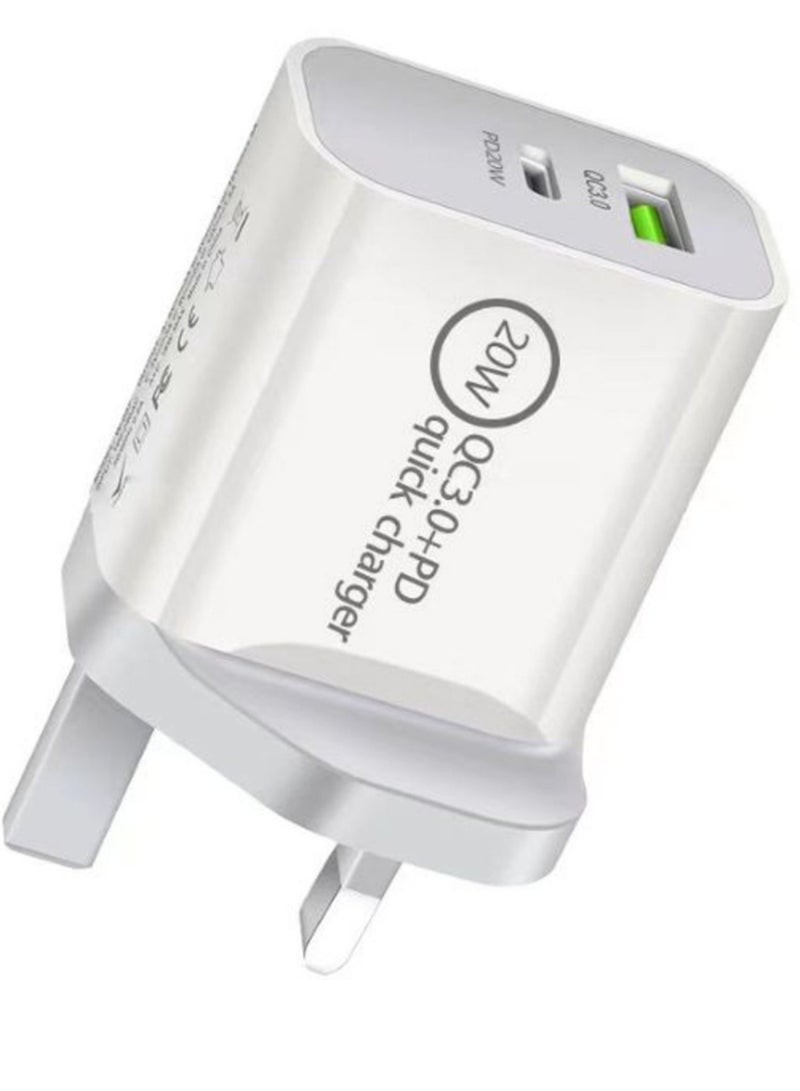 Dual Port Wall Charger White - Image 2