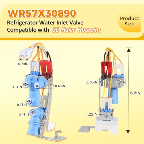 GREALTH WR57X30890 Refrigerator Water Inlet Valve for GE Haier Hotpoint Replacement Part WR57X26569 WR57X30891 4960186 AP6891693 PS12727426 EAP12727426 - Image 3