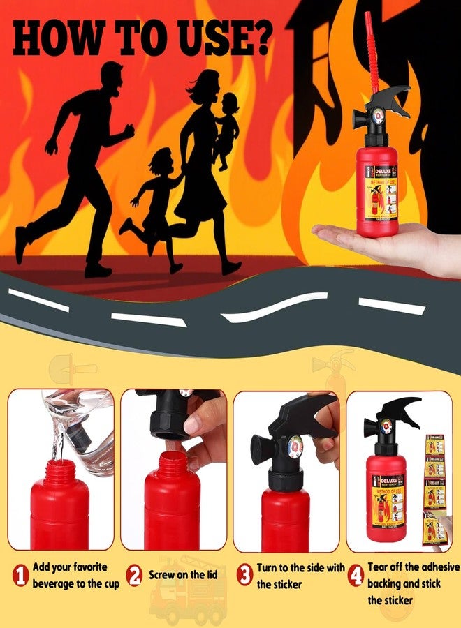 PAKCHOICE 8-Pack Fire Extinguisher Cups, 10 oz Plastic Party Favor Cups, Firefighter Party Cups for Fire Theme Party Supplies Summer Gift Swimming Pool Beach Outdoor Cosplay Props - Image 3