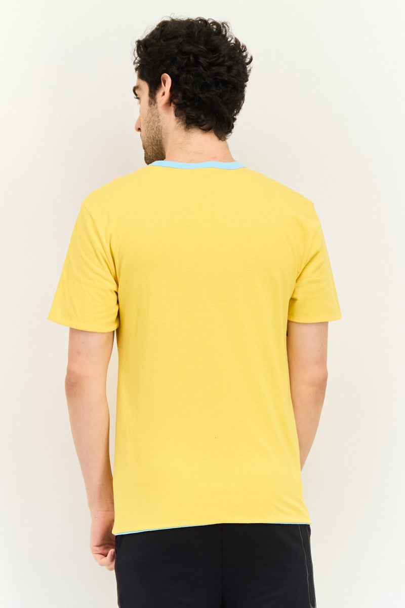 Champion تي شيرت رياضي للرجال بأكمام قصيرة مناسب للخارج، خردل - Image 2