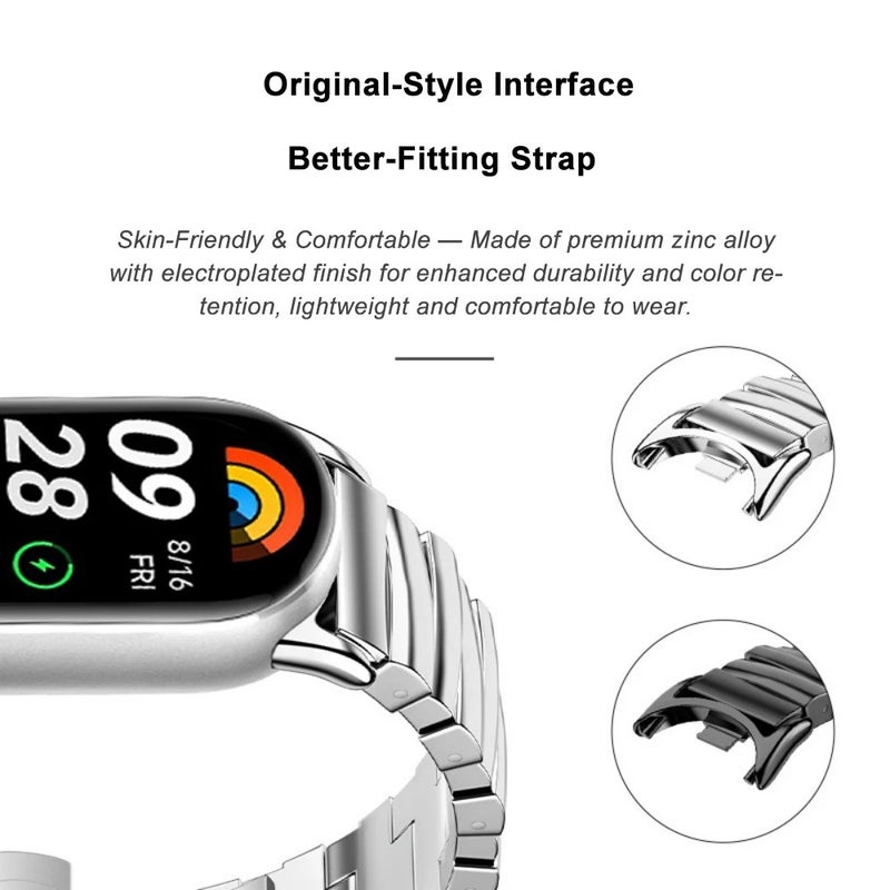 Bluejw Win-Win 14mm Metal Watch Band Replacement Strap for Xiaomi Smart Band 10 9 8 - Image 4