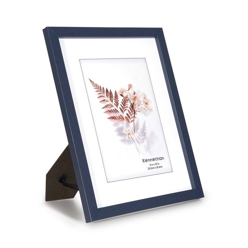 kennethan 8x10 Picture Frame Navy Blue 1 Pcs in 1 set 8x10 Frame can Display 5x7 Picture with Mat or 8x10 Without Mat on the Wall or Table - Image 1
