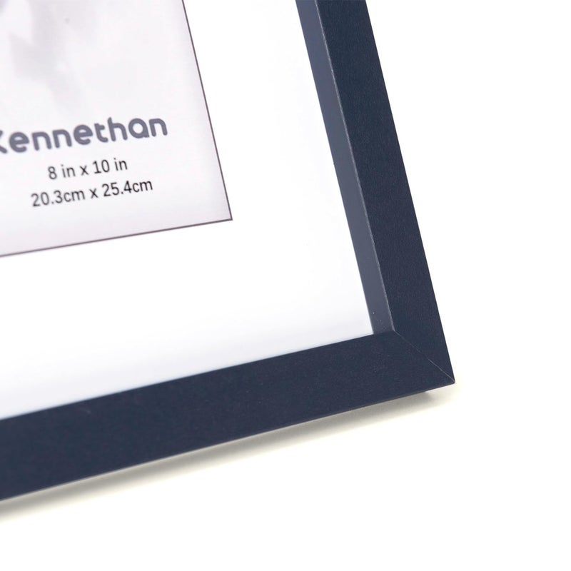 kennethan 8x10 Picture Frame Navy Blue 1 Pcs in 1 set 8x10 Frame can Display 5x7 Picture with Mat or 8x10 Without Mat on the Wall or Table - Image 5