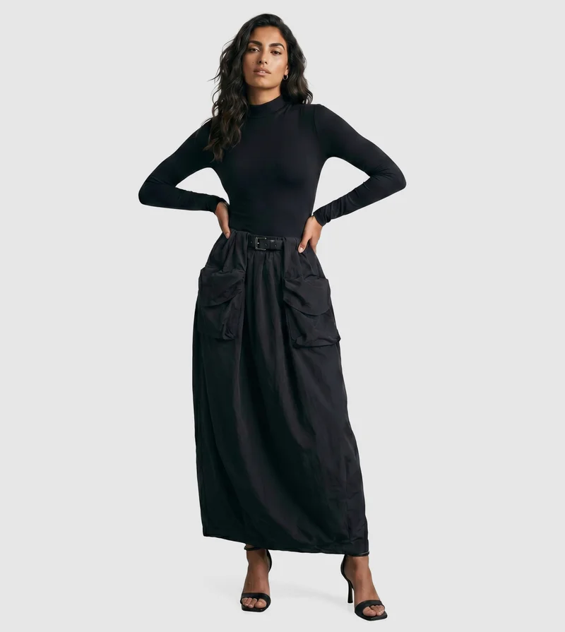 F5  LONG DRESS -BLACK for Women | Best Price UAE