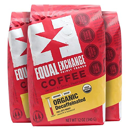 Equal Exchange Organic Ground Coffee Decaf 12Ounce Bag Pack of 3 - Image 1