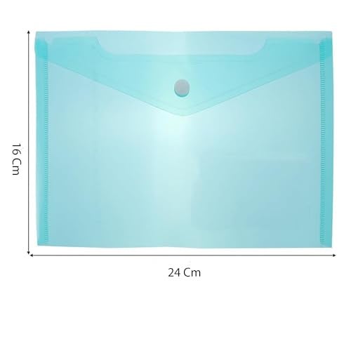 Shuban A5 Document File Folder | Button Lock Organizer for Bills, Cash Memos & Papers | Lightweight & Waterproof Office File(10 Pcs) - Image 2