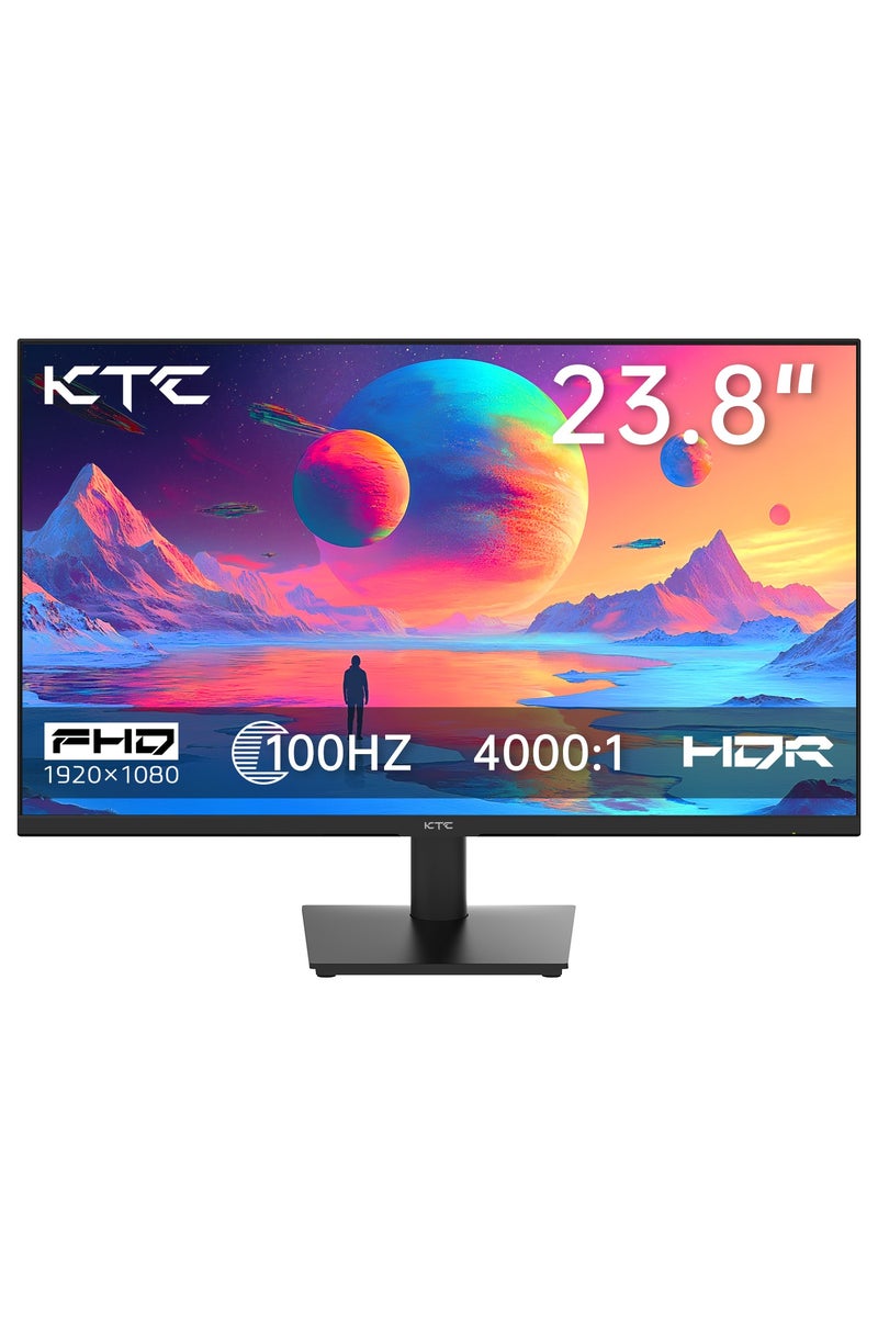 KTC 24 Inch FHD 1080P 100Hz Computer Monitor, VA Panel FreeSync PC Gaming Monitor, HDMI VGA Ports, HDR, 4000：1 Contrast, LowBlue Mode, Ergonomic Tilt Eye Care for Home Office - Image 1