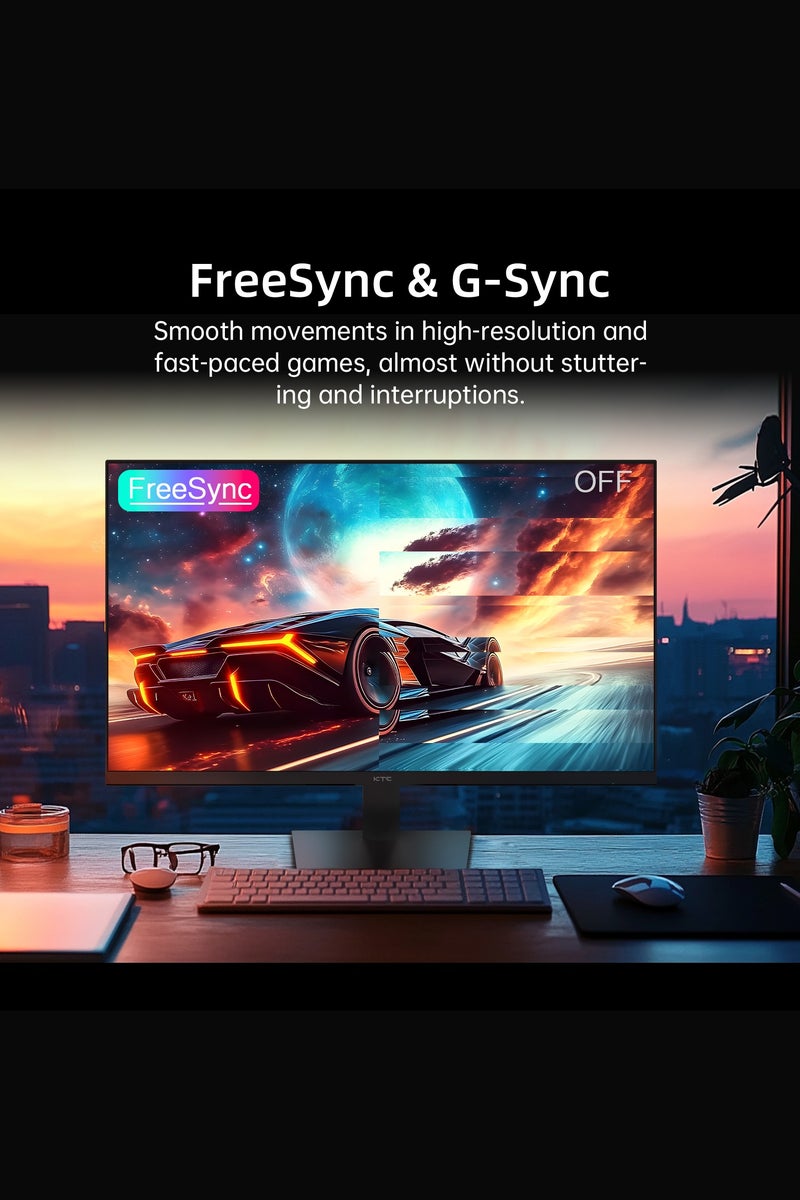 KTC 24 Inch FHD 1080P 100Hz Computer Monitor, VA Panel FreeSync PC Gaming Monitor, HDMI VGA Ports, HDR, 4000：1 Contrast, LowBlue Mode, Ergonomic Tilt Eye Care for Home Office - Image 3