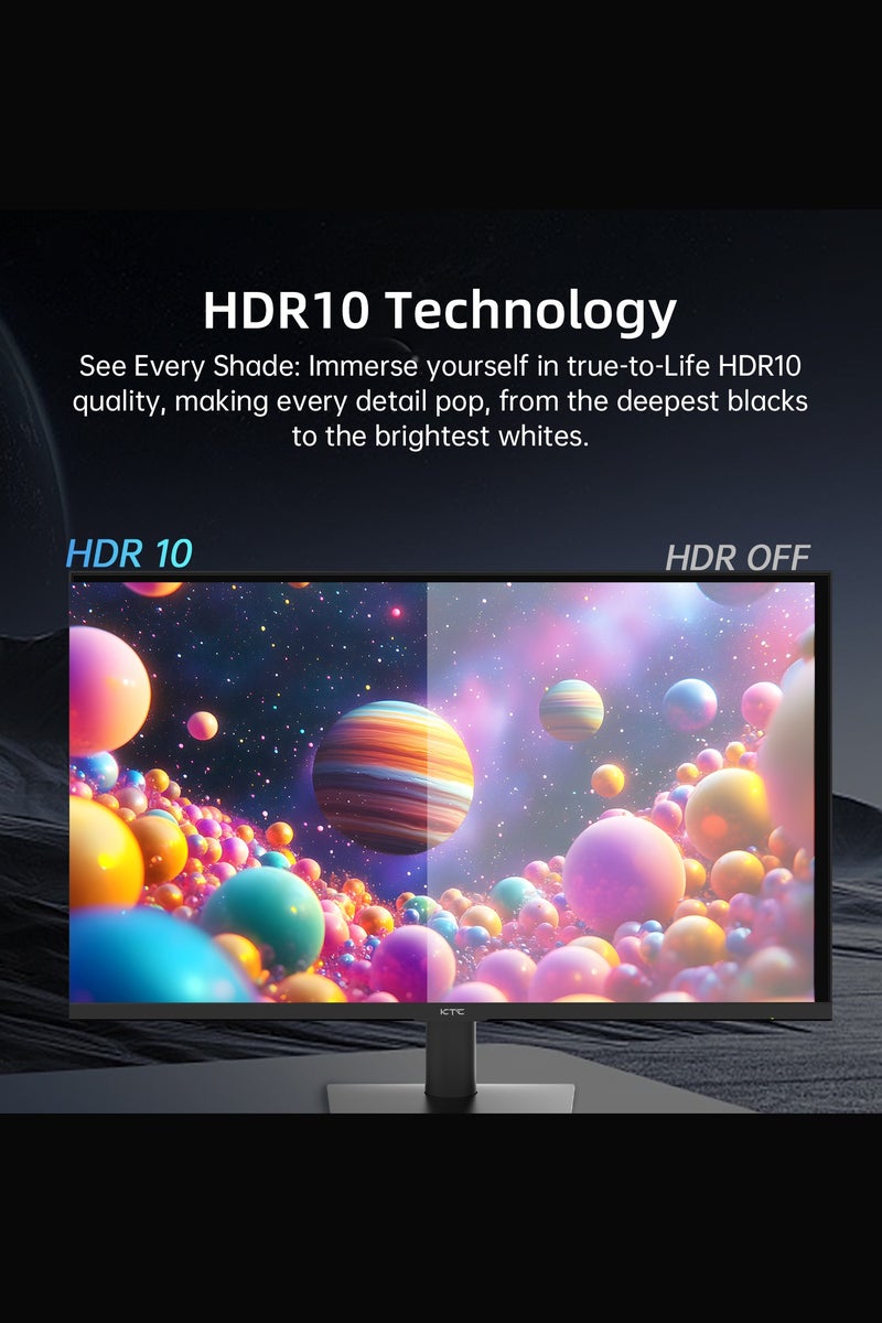 KTC 24 Inch FHD 1080P 100Hz Computer Monitor, VA Panel FreeSync PC Gaming Monitor, HDMI VGA Ports, HDR, 4000：1 Contrast, LowBlue Mode, Ergonomic Tilt Eye Care for Home Office - Image 5
