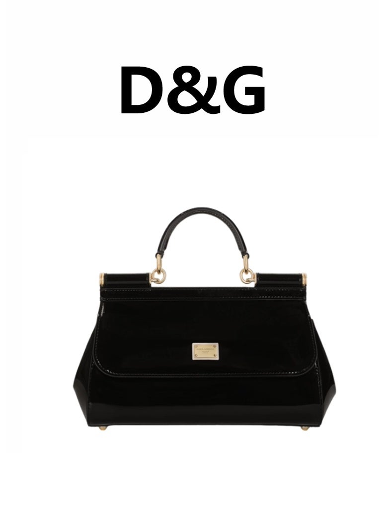 D&G Dolce & Gabbana Mini Top Handle Bag Black, Women's Cross Body Bag, Women's Tote Bag, Women's Hand Bag, Women's Shoulder Bag, Women's Travel Bag, Women's Hobo Bag - Image 1