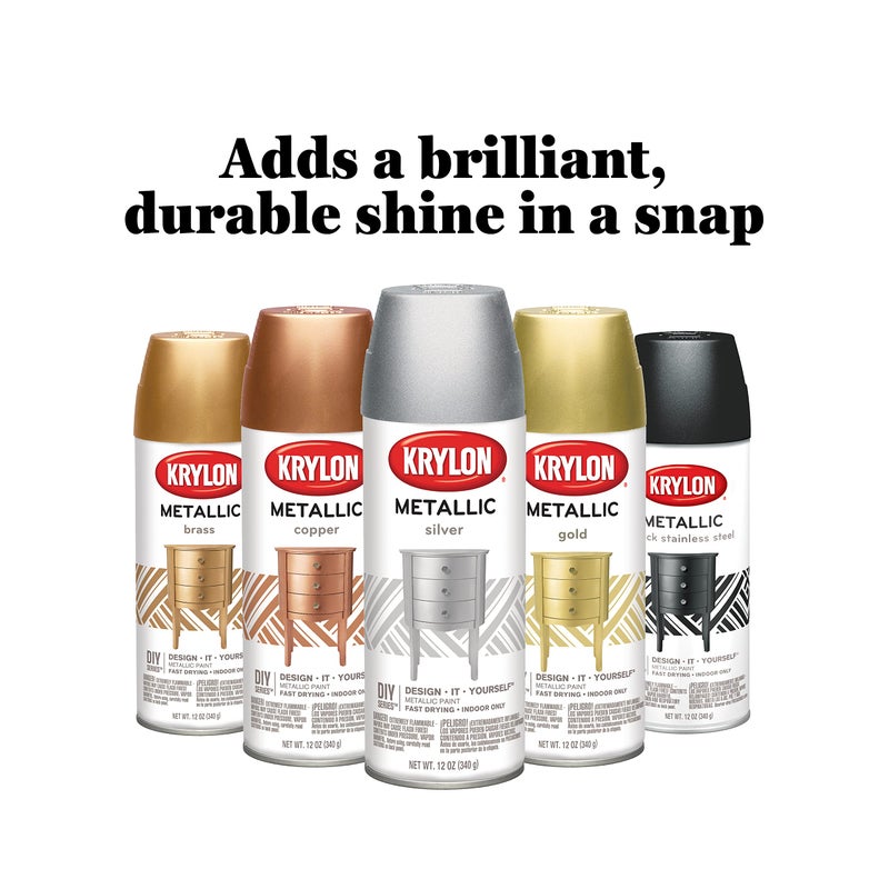 KRYLON DIVERSIFIED BRANDS K01706 Krylon Spray Paint, Gold 12 Ounce (Pack of 1) - Image 5