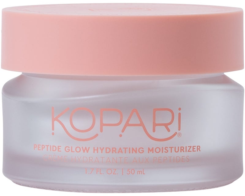 Kopari Kopari Peptide Glow Hydrating Moisturizer Face Cream  Hyaluronic Acid Vegan Coconut Lightweight Cream for Everyday Use Smooth Skin Combats Fine Lines and Wrinkles  CrueltyFree 17 oz