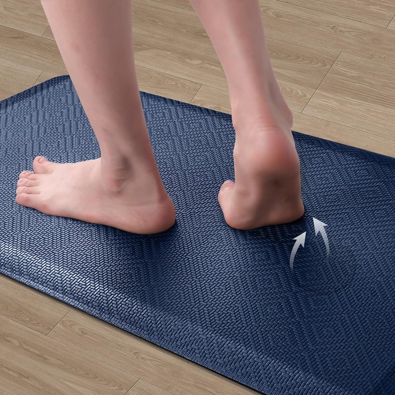 Mattitude Kitchen Mat Cushioned Anti-Fatigue Floor Mat Water Resistant Non-Slip Mats and Rugs Standing and Comfort Desk Mats for House Sink Office Laundry (Blue, 17.3"x28") - Image 3