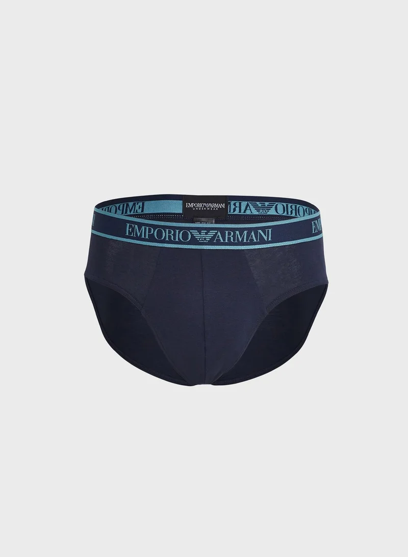EMPORIO ARMANI 3 Pack Logo Band Assorted Briefs