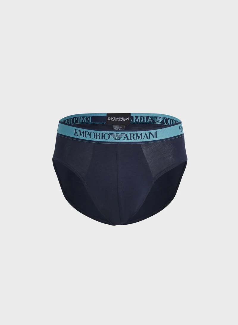 EMPORIO ARMANI 3 Pack Logo Band Assorted Briefs